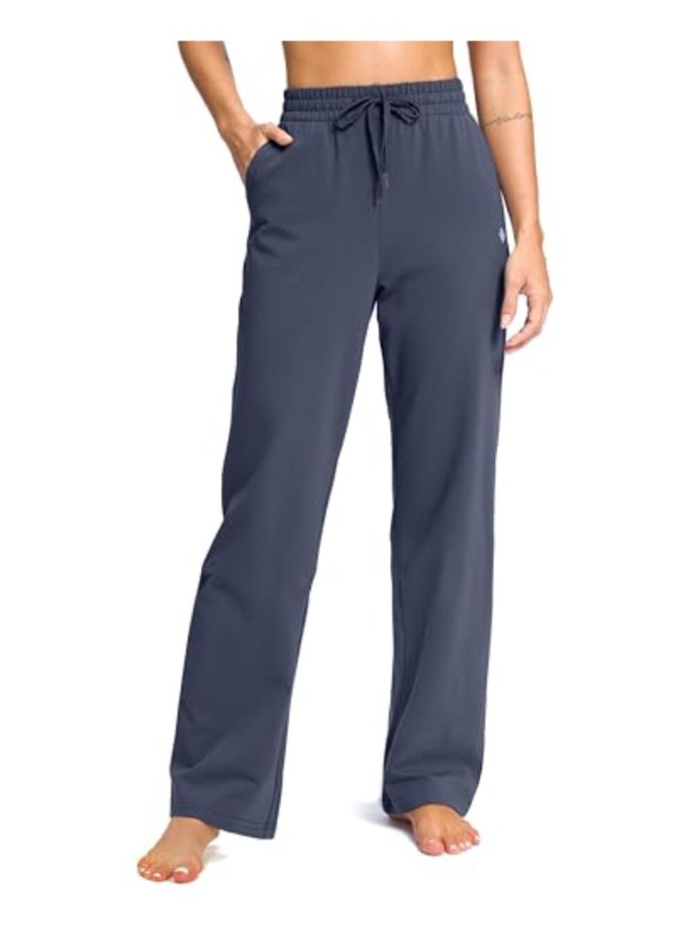 Tall Women's Cotton Sweatpants Lounge Pockets Yoga Open Bottom 31" 33" 35"